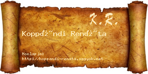 Koppándi Renáta névjegykártya